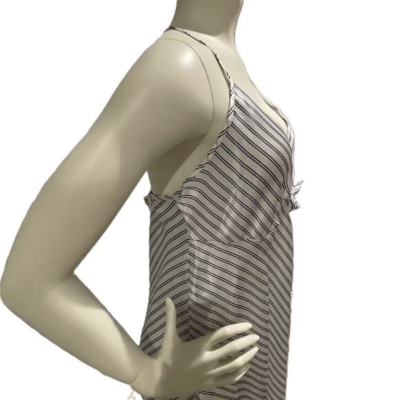 VTG Cinema Etoile Nightgown L Satin Striped Slip Dress Made in USA - Picture 8 of 13